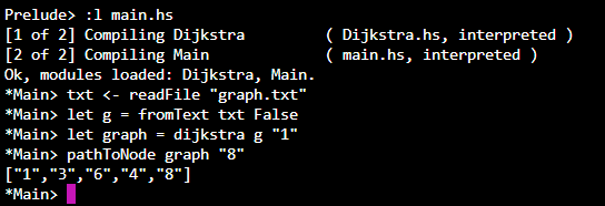 Ruta más corta de 1 a 8